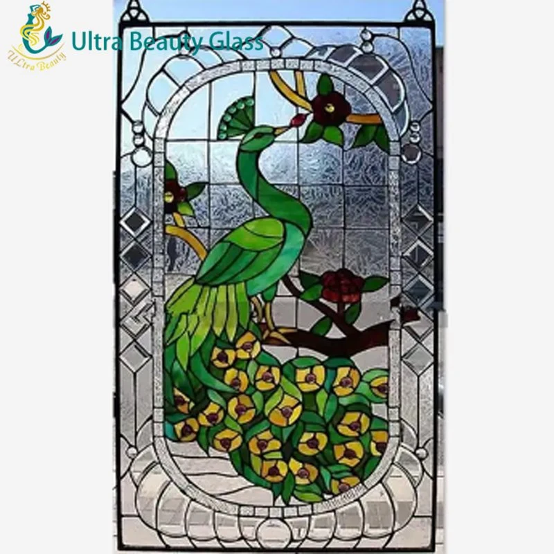 Customized European Style Flower Design Tiffany Art Church Stained Glass