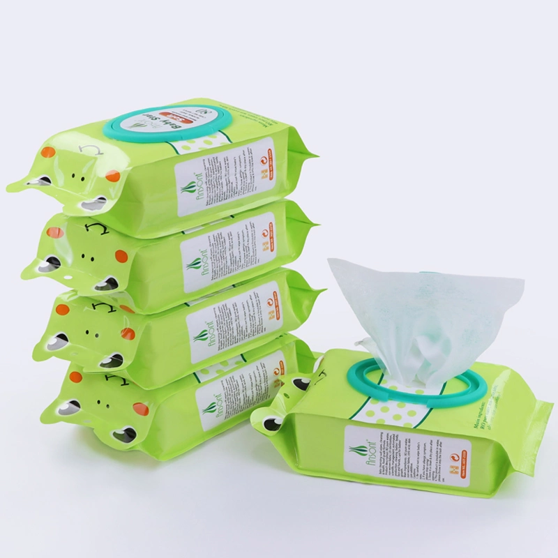 Bio Natürliche Hautpflege Günstige Wet Wipes, Bio Biologisch Abbaubare Baby Wet Wipe