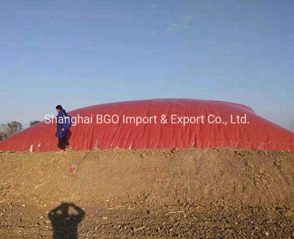 Aging- Resistant 1.5mm PVC Coated Tarpaulin Red - Mud Membrane Biogas Bladder