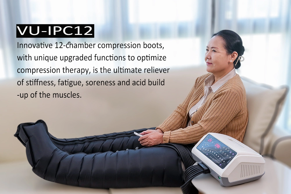 Función única cámara única presión de ajuste de coágulos de sangre de compresión La compresión neumática intermitente de masaje para las piernas