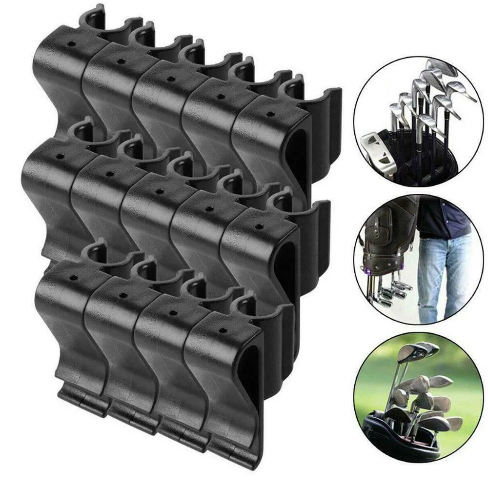 14PCS Golf Club Bag Clips on Putter Clamp Holder Organizer Durable ABS Black Putting Clip Golf Accessories Bl20258