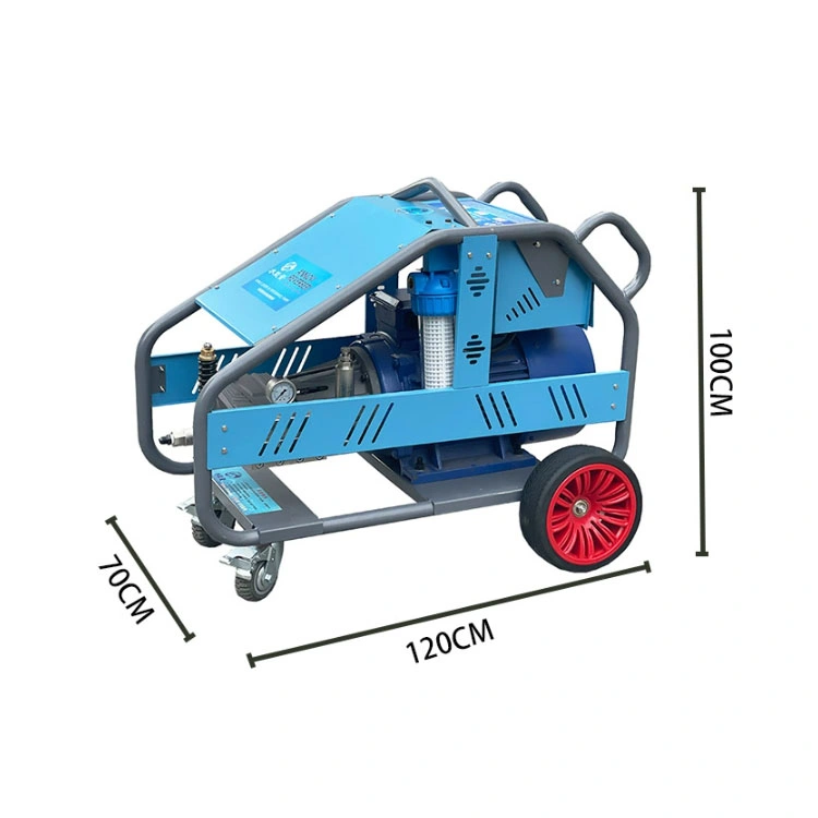 Máquina de dragagem de esgoto da pistola de limpeza para automóveis para remoção de ferrugem industrial de 500 bar Máquina de limpeza de bombas de água Equipamento de lavagem de carros portátil elétrico elevado Lavadora de alta pressão