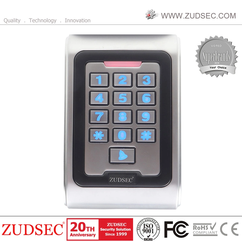 High Reliability Aluminum Alloy IP66 RFID Card Access Control with Keypad for Office and Basement