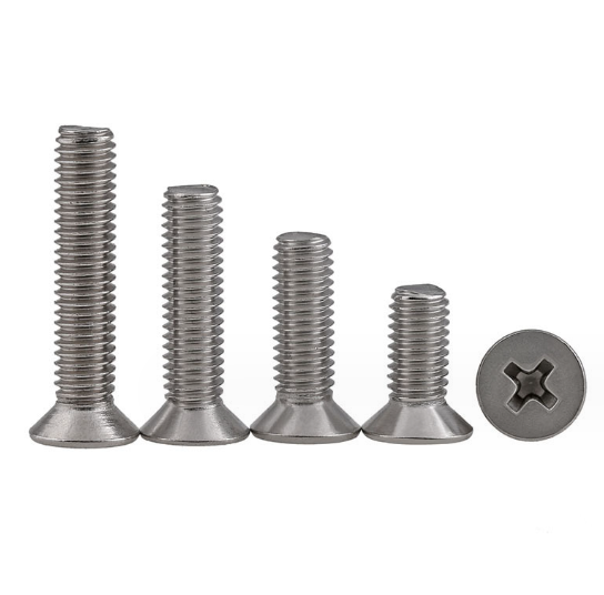 304 Stainless Steel Screws Wholesale/Supplier Flat Head Screws, Cross Recessed Countersunk Head Screws, Machine Tooth Screws M3/M4/M5/M6 Countersunk Cross Head Screw