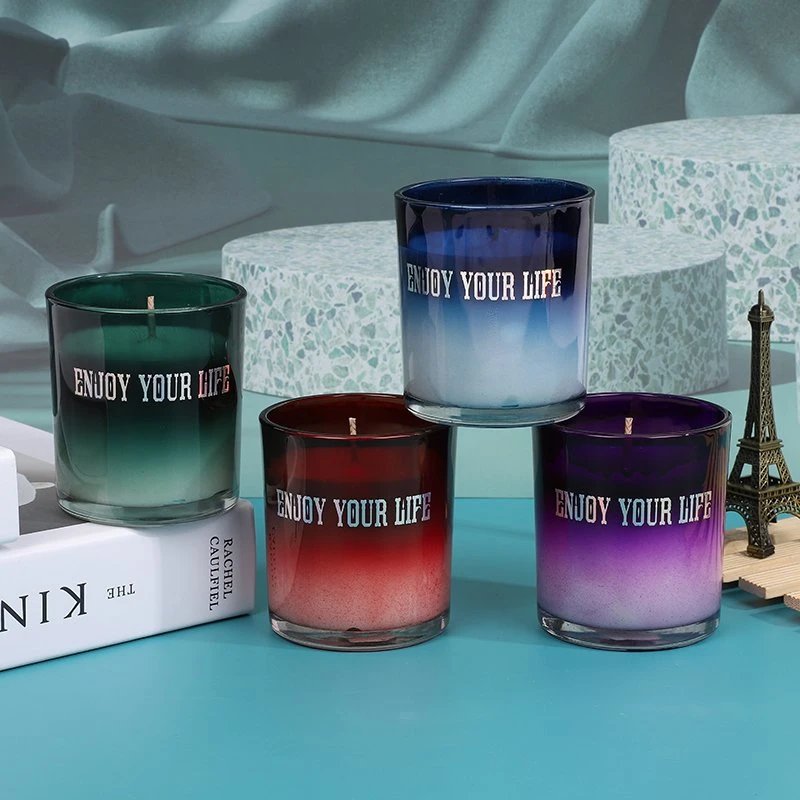 Personalized Scented Candle with Gradient Candle Jar Factory OEM ODM