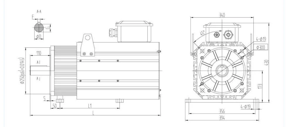 32kW 48kw 50kw 70kw 270nm 380volt VFD AC Permanentmagnet Synchroner Reluktanzmotor