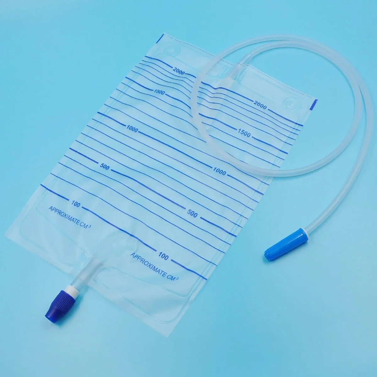 Eo Sterilize Medical Grade PVC 2000ml Disposable Urine Meter Drainage Bag