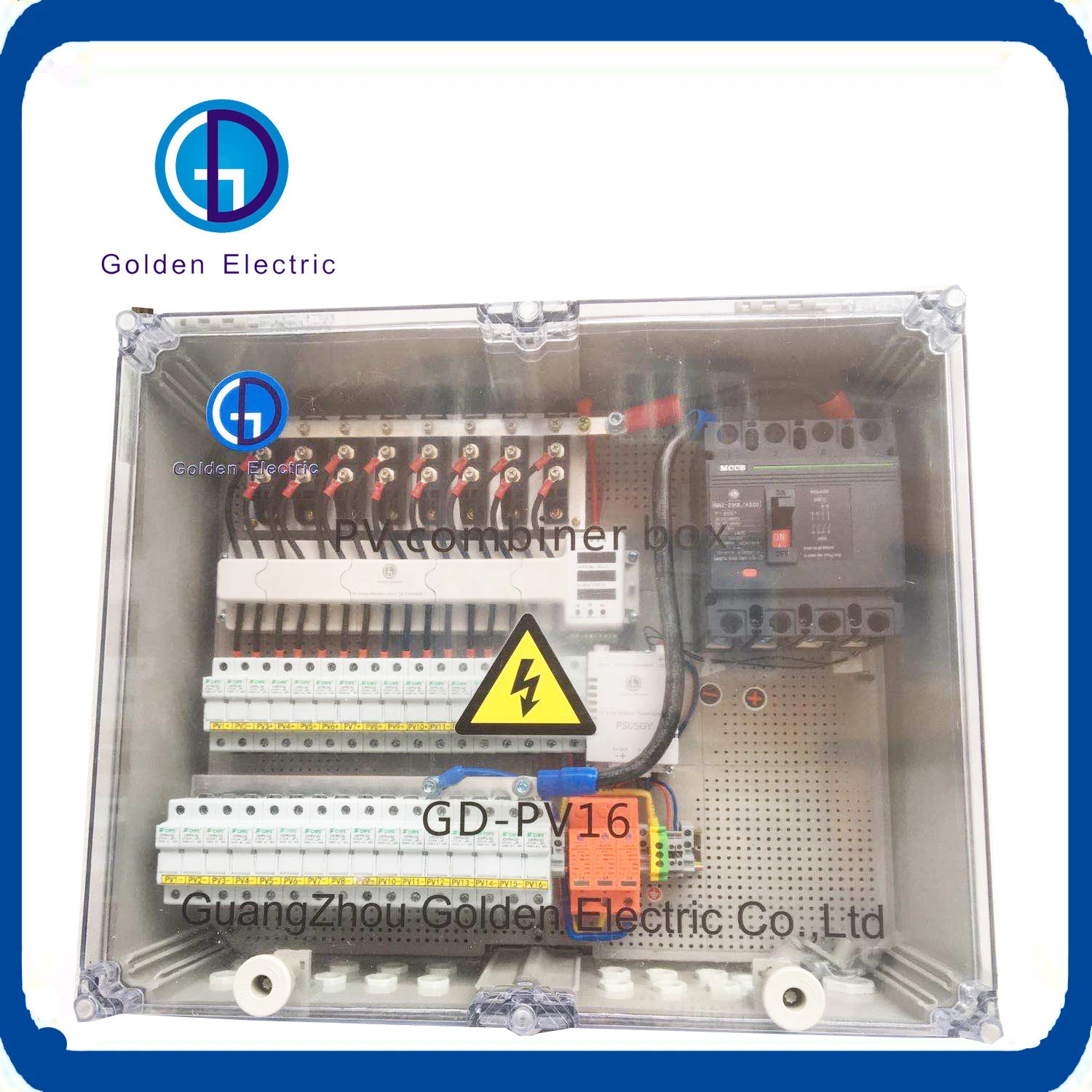 Plastic/Metal PV Combiner Box Combination Panel Solar System Connection Box PV Array Box with Transparant Door