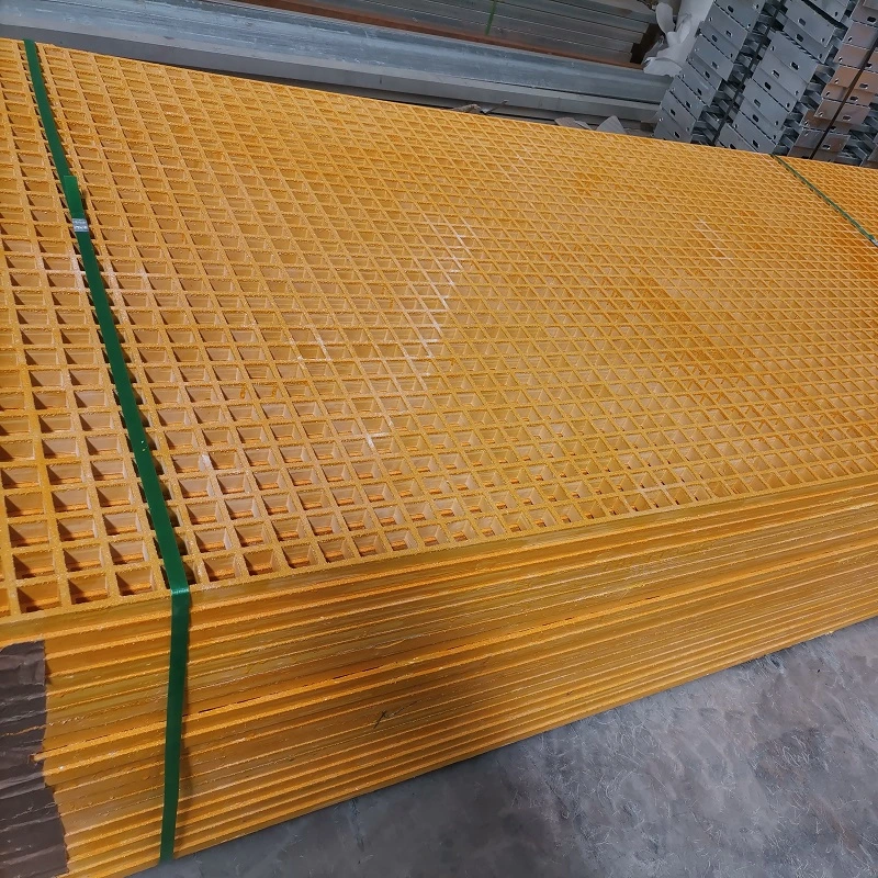 Molded Fiberglass/FRP/Gfrp Grating/Grate for Power Station Sidewalk FRP Grating