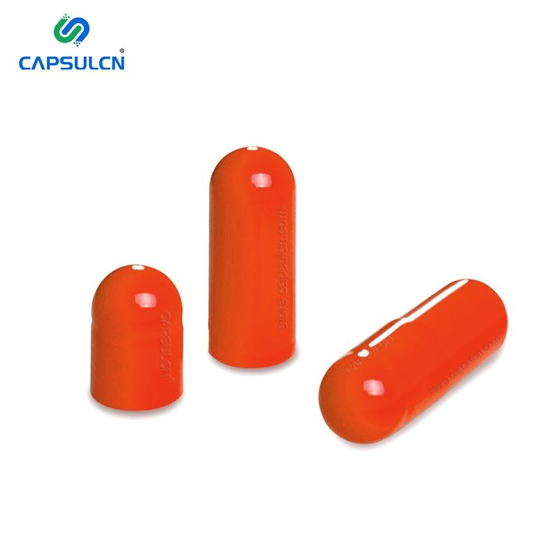 Pink Separated Bulk Enteric Coated Empty Capsules Custom Printed Size 0# Soft Red Capsule Open