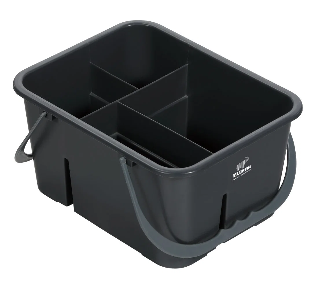 Yellow Single Handle Elerein Af08174 Rectangular Cleaning Bucket with Gray Filter Plate