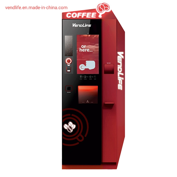 Máquina expendedora de café máquina expendedora de pantalla táctil totalmente automática al aire libre Maquina Expendedora Robot Café Comercial Máquinas expendedoras de Café