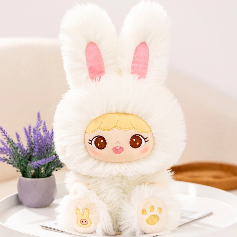 Long Hair Rabbit Plush Doll Cute Carton Fashion Play Doll Creative Gift