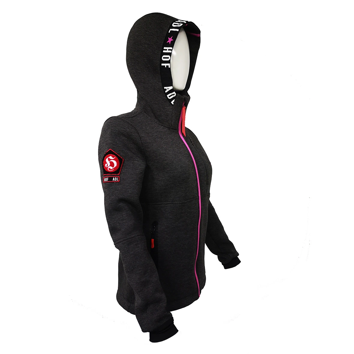 Best Selling High quality/High cost performance  Air Layer Fabric Zipper Decoration Hoodies Clothes