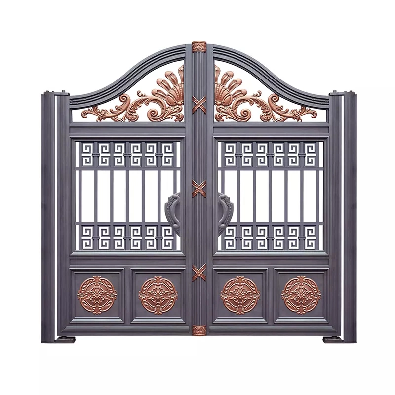 Aluminum Alloy Courtyard Door Electric Automatic Wall Garden Door Anti-Theft Aluminum Art Door