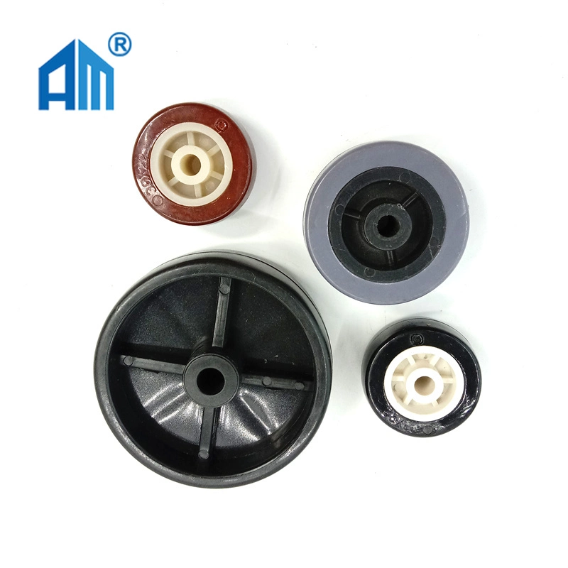 4 5 6 8inch PVC/PU Heavy Duty Industrial PP Plastic Core Swivel Plate Caster Wheel with Brake for Trolley