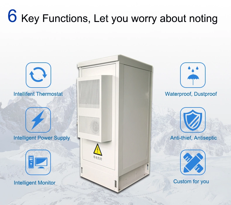 Waterproof Telecom Double Wall Outdoor Cabinet with Heat Exchanger Fiber Cabinet