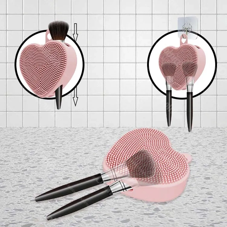 2 in 1multifunctional Heart-Shaped Facial Cleaning Brush Blackhead Cleaning Tool