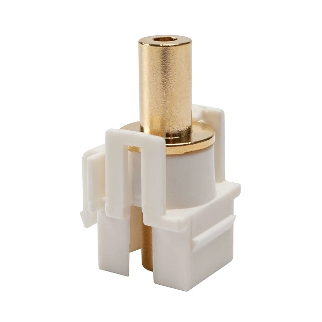 Gold-Plated 3.5mm Trs Stereo Flush Type Keystone Jack Inserts