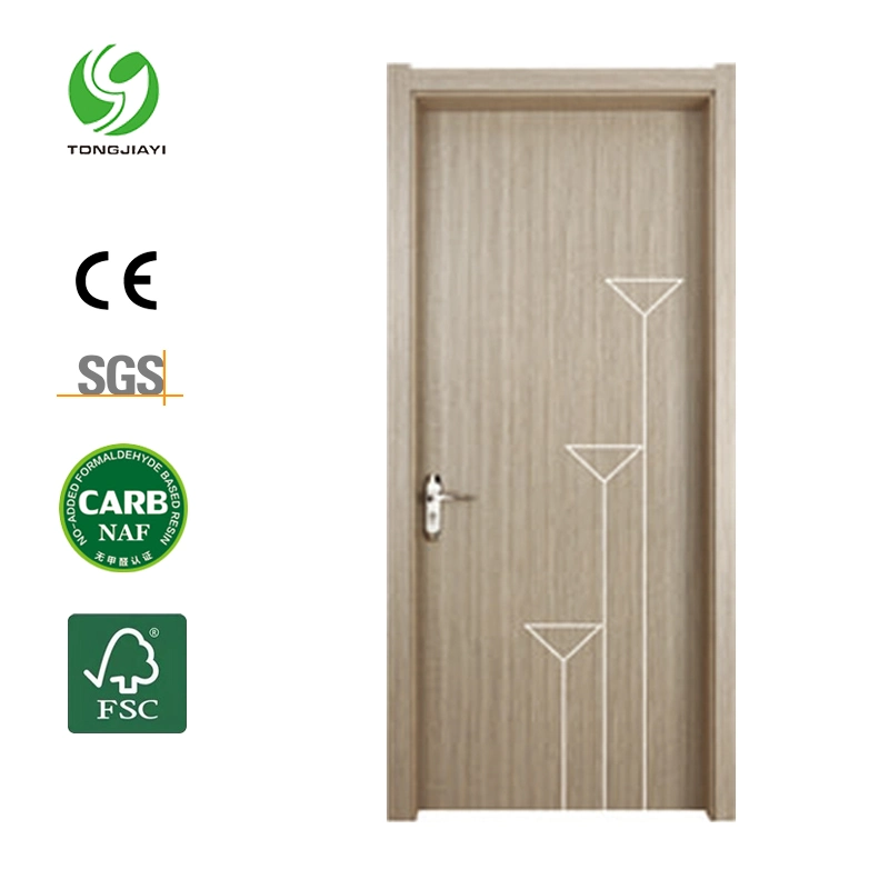 China Factory PVC Film Laminate WPC Door for Saudi Arabia