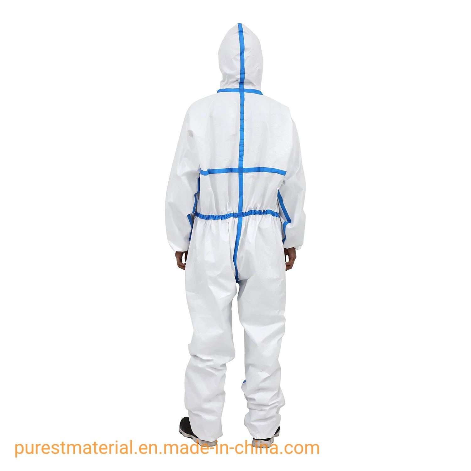 Waterproof Coverall Protective Disposable Isolation Overall Gowns Protective Clothing for Visitor