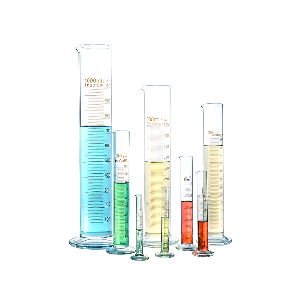 Cylindre de mesure de verrerie de laboratoire, cylindre en verre de 500 ml avec graduation