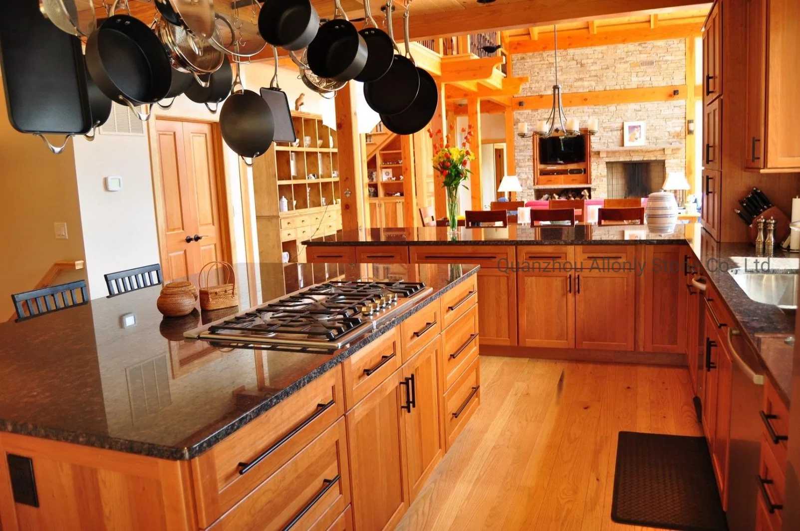 Natural Granite/Quartz/Marble Stone Countertop Kitchen Island Design with Cabinet