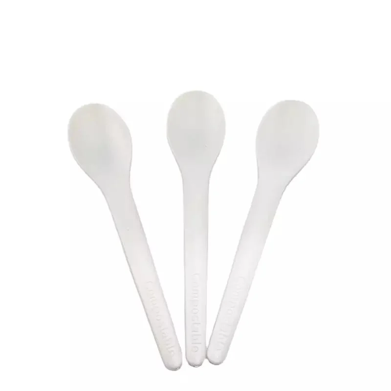 Cpla 4.7&prime; &prime; Inch 12cm Ice Cream Spoon Cutlery Color Custom Disposable Biodegradable Eco-Friendly Spoon