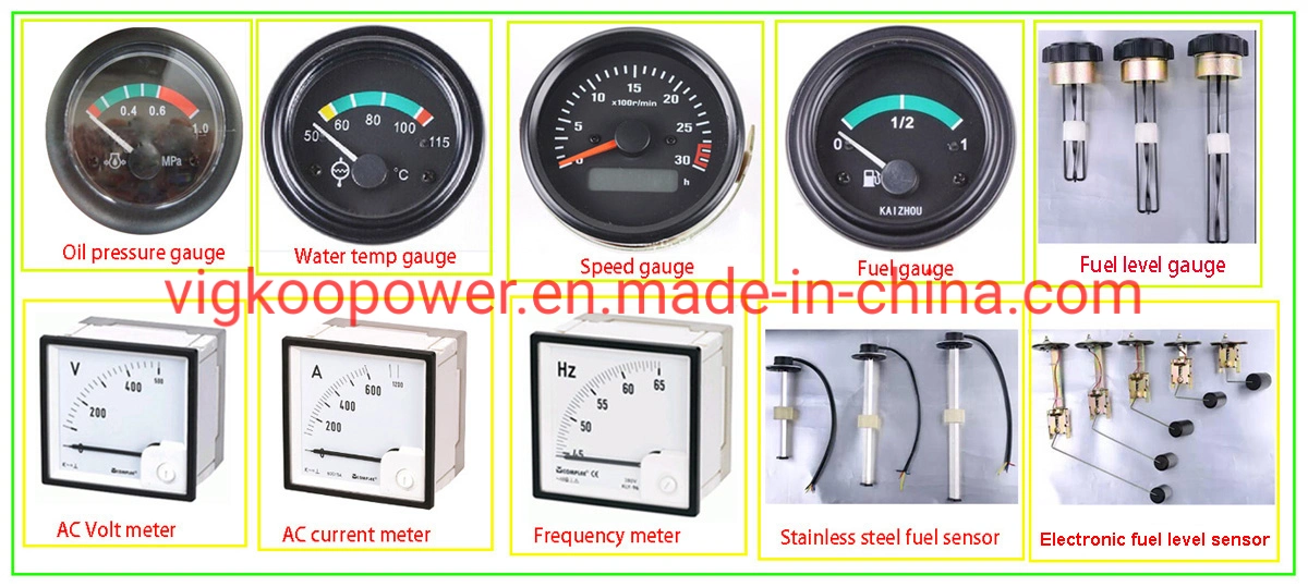 Kus Diesel Generator Oil Pressure Gauge 24V Water Temperature Analog Gauge Tachometer Odometer Mechanical Fuel Level Meter