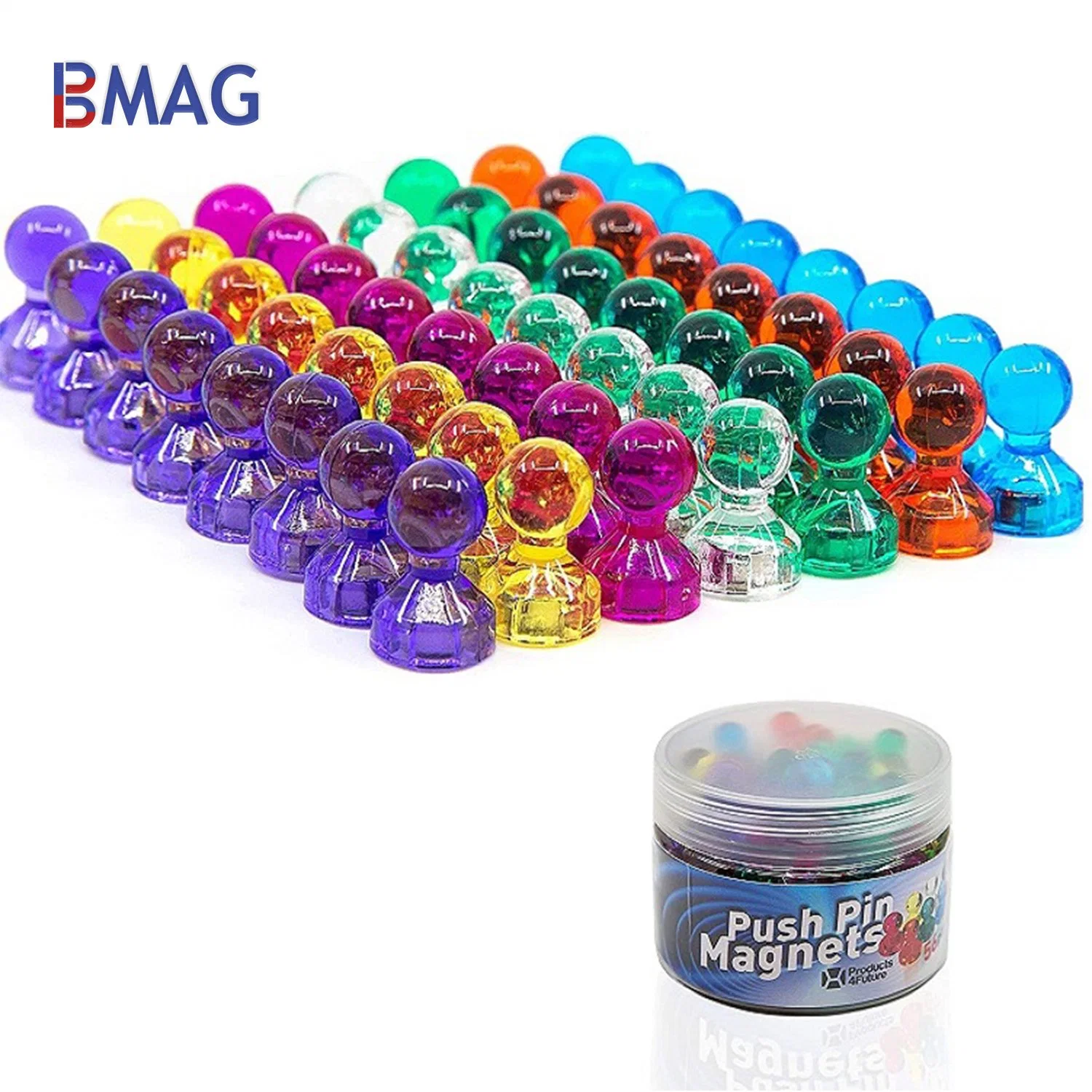 High quality/High cost performance  with Strong Suction Plastic Colorful Magnetic Push Pins