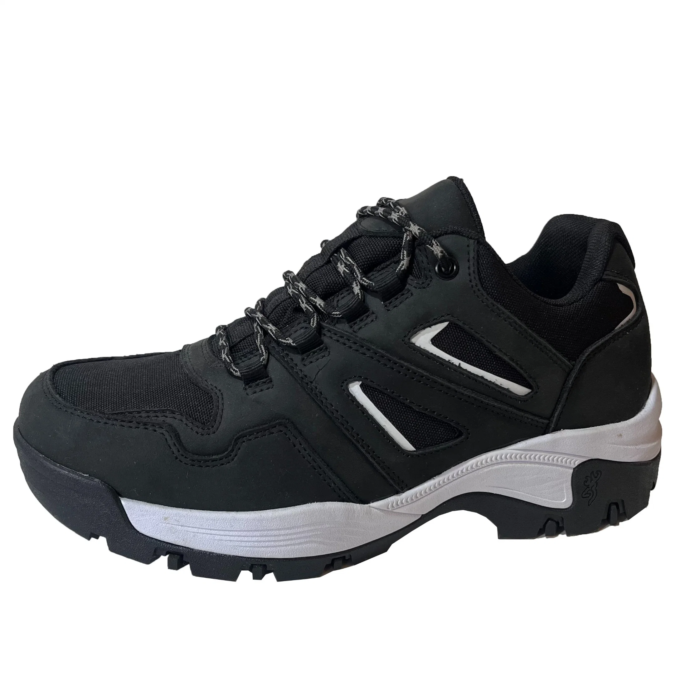 Fashion Athletic Comfortable Black PU Men Casual Sport Shoes