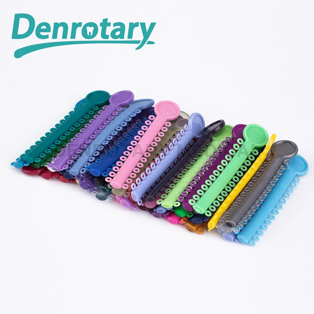 Dental Products Colorful Key Type O-Ring Orthodontic Elastic Elastomeric Ligature Tie for Braces