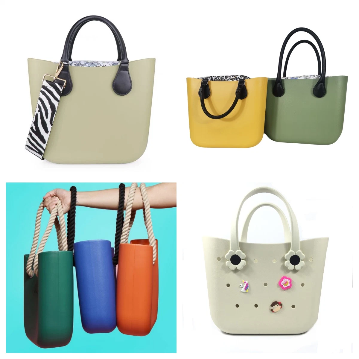 Fashion Women Beach Handbag Factory Wholesale/Supplier EVA Charms Tote Jelly Shoulder Bag