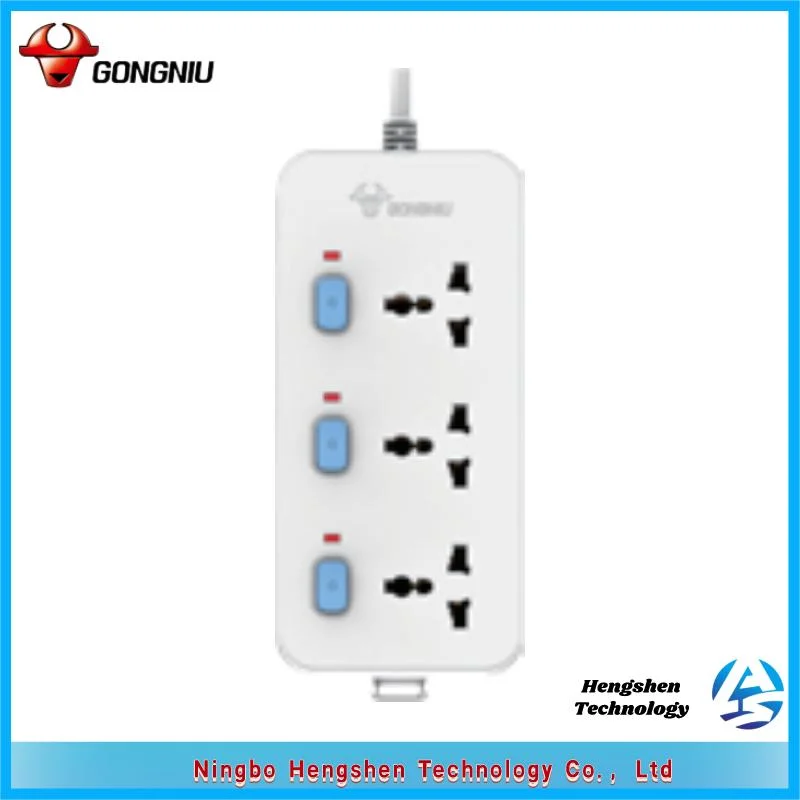 Regleta de expansión eléctrica de conector hembra universal de interruptor de potencia de 4 vías Placa con obturador de seguridad