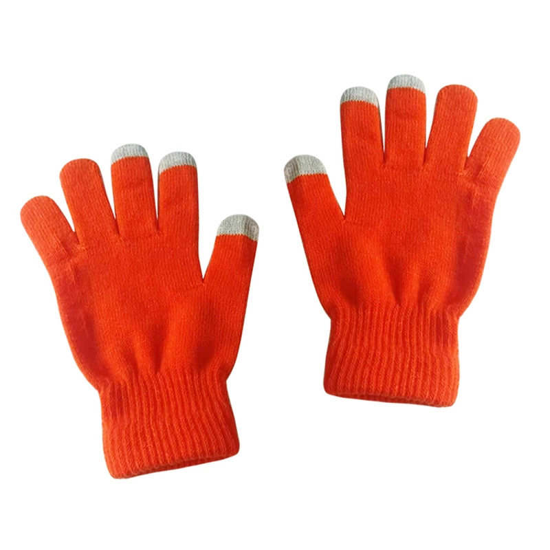 Mitten Touch Screen Racing Acrylic Jacquard Winter Women Knit Glove