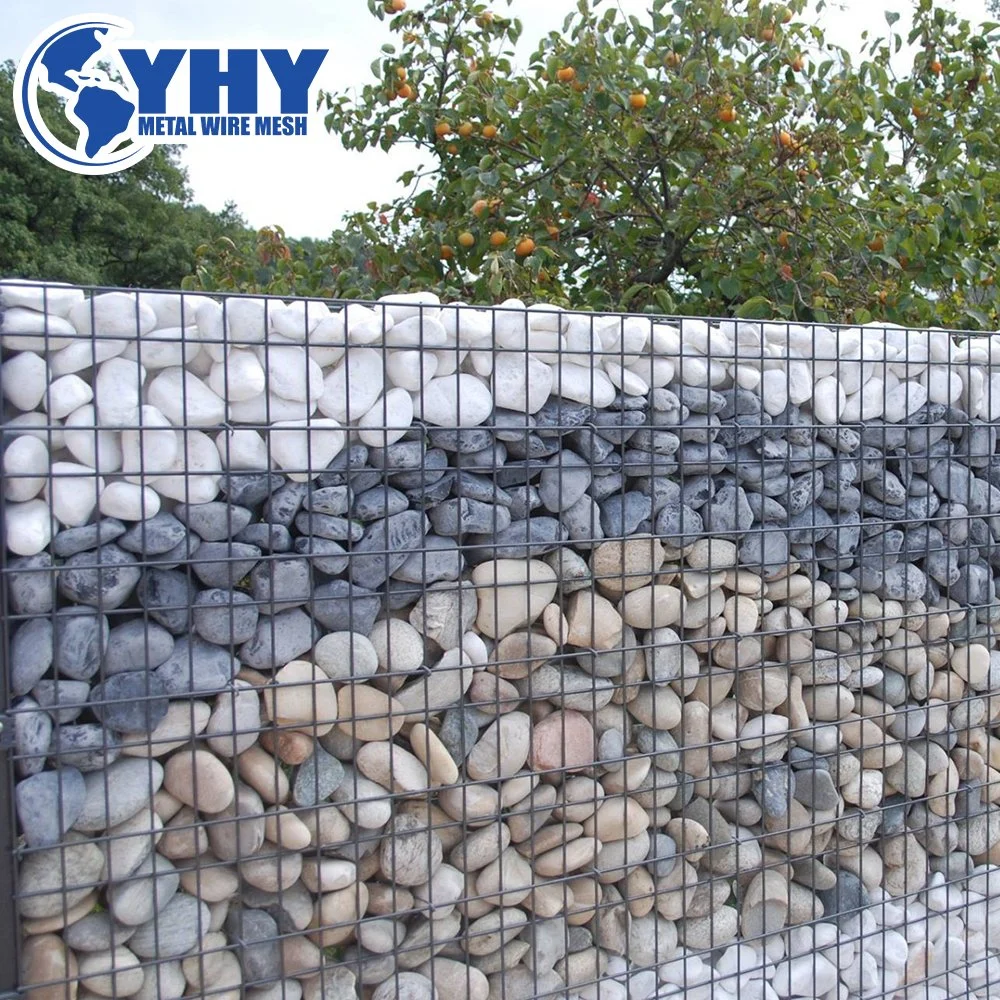 Silver Heavy Galvanized Welded Gabion Wire Mesh Box