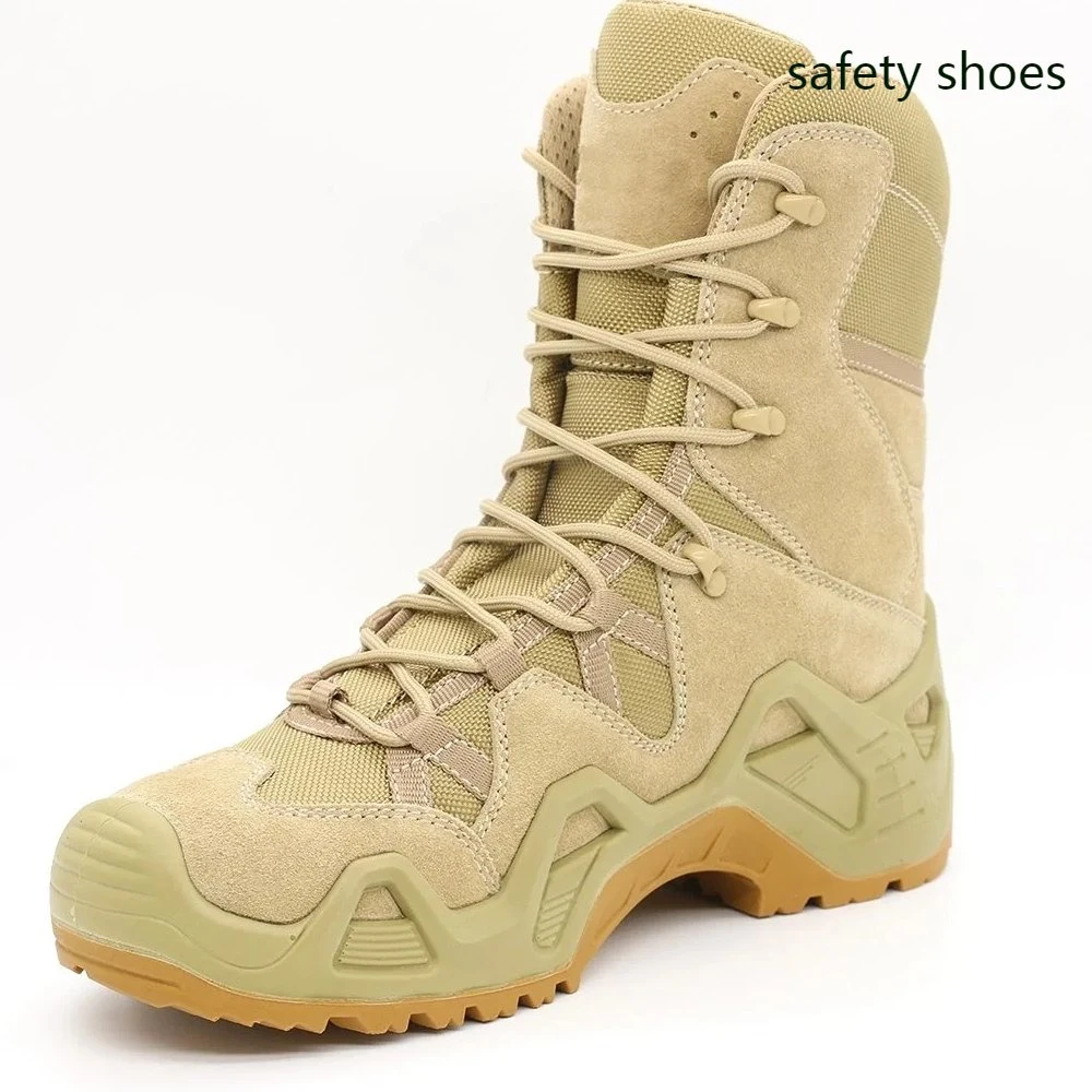 Men's Combat Tactical Boots Hiking Ankle Climbing Desert Safety Work Shoes Outdoor EVA Cotton Fabric Winter Shoes Ls-54