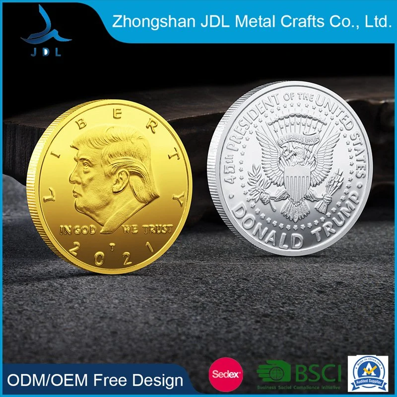 China Manufacture Custom Military/ Army/ Police Metal Donald Trumps in God We Trust Souvenir Coins for Gifts (078)