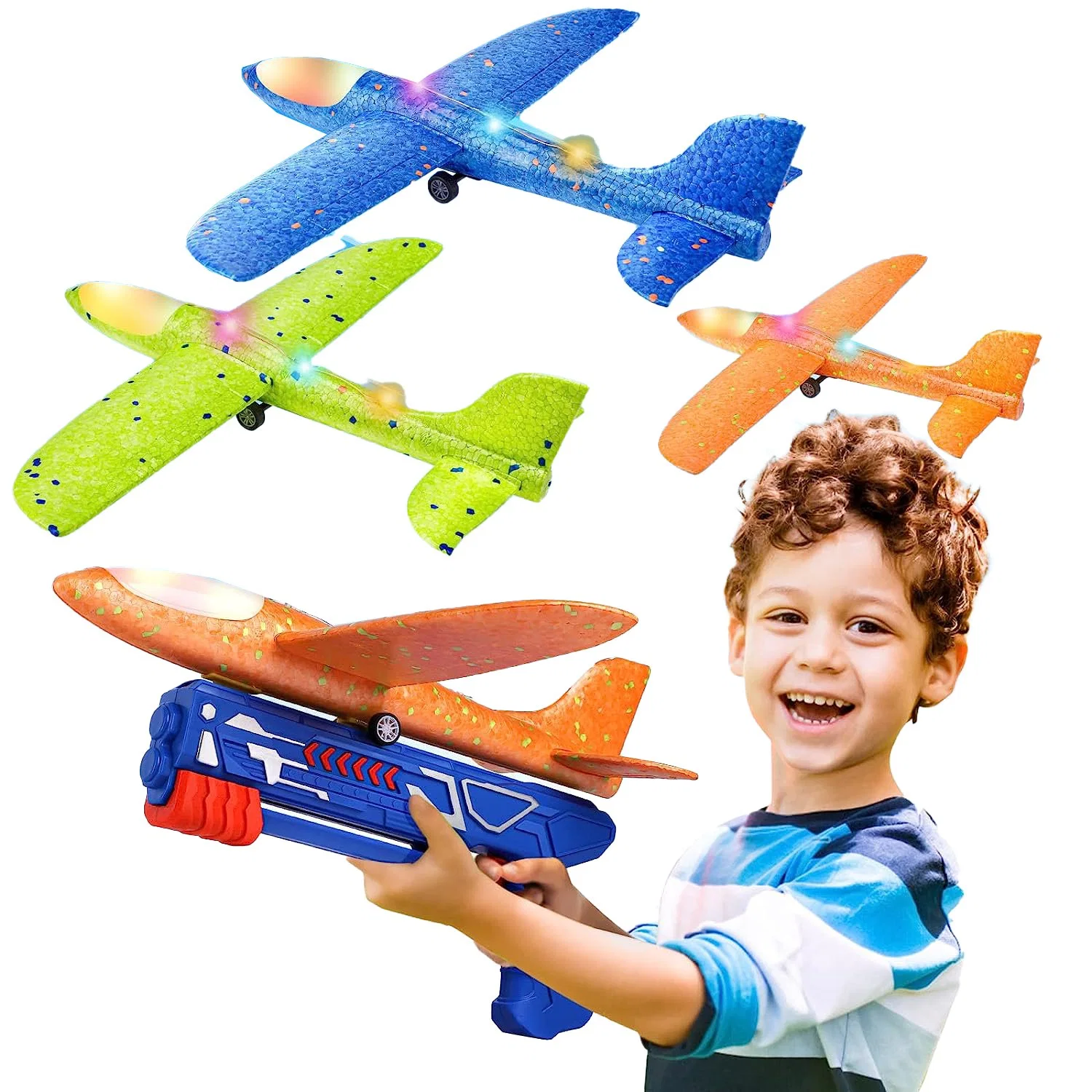 New Plane Launcher Outdoor Spiele Geschenke Kinder Foam Aircraft Catapult Waffenspielzeug