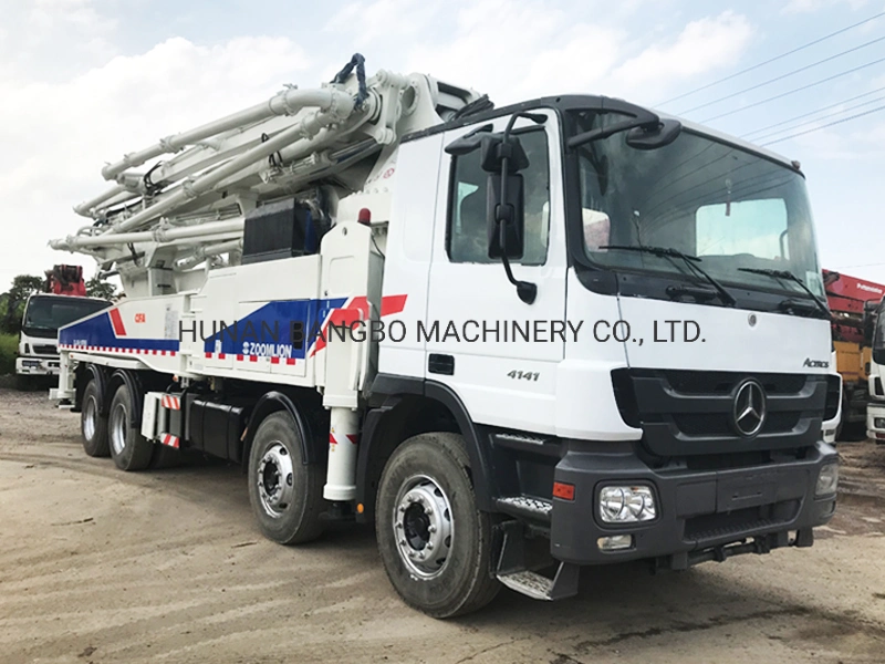 Zoomlion 52m Equipment Concrete Placing 6 Boom Beton Pumper Machine Second Hand Concrete Pump Benz Truck