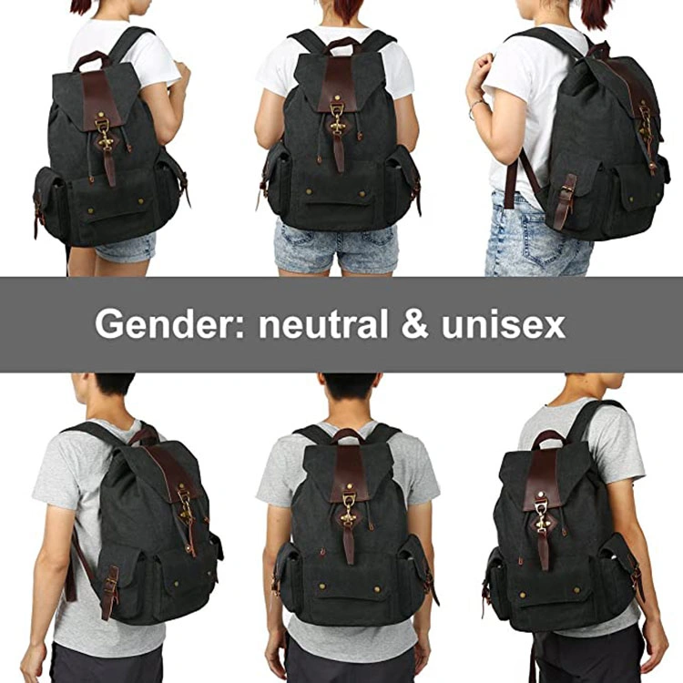 Wholesale/Supplier Canvas Mini Backpack School Casual Travel Daypack Heavy Duty Men Laptop Rucksack for Unisex