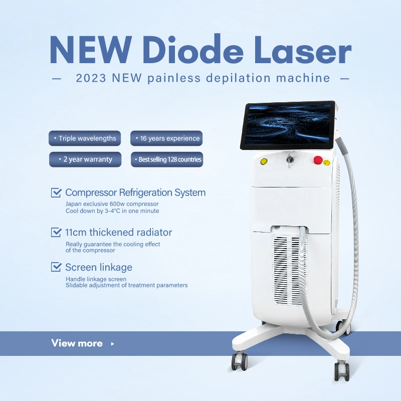 2023 Hotselling Portable 4K Screen Ice Alex Diode Laser Hair Removal Machine