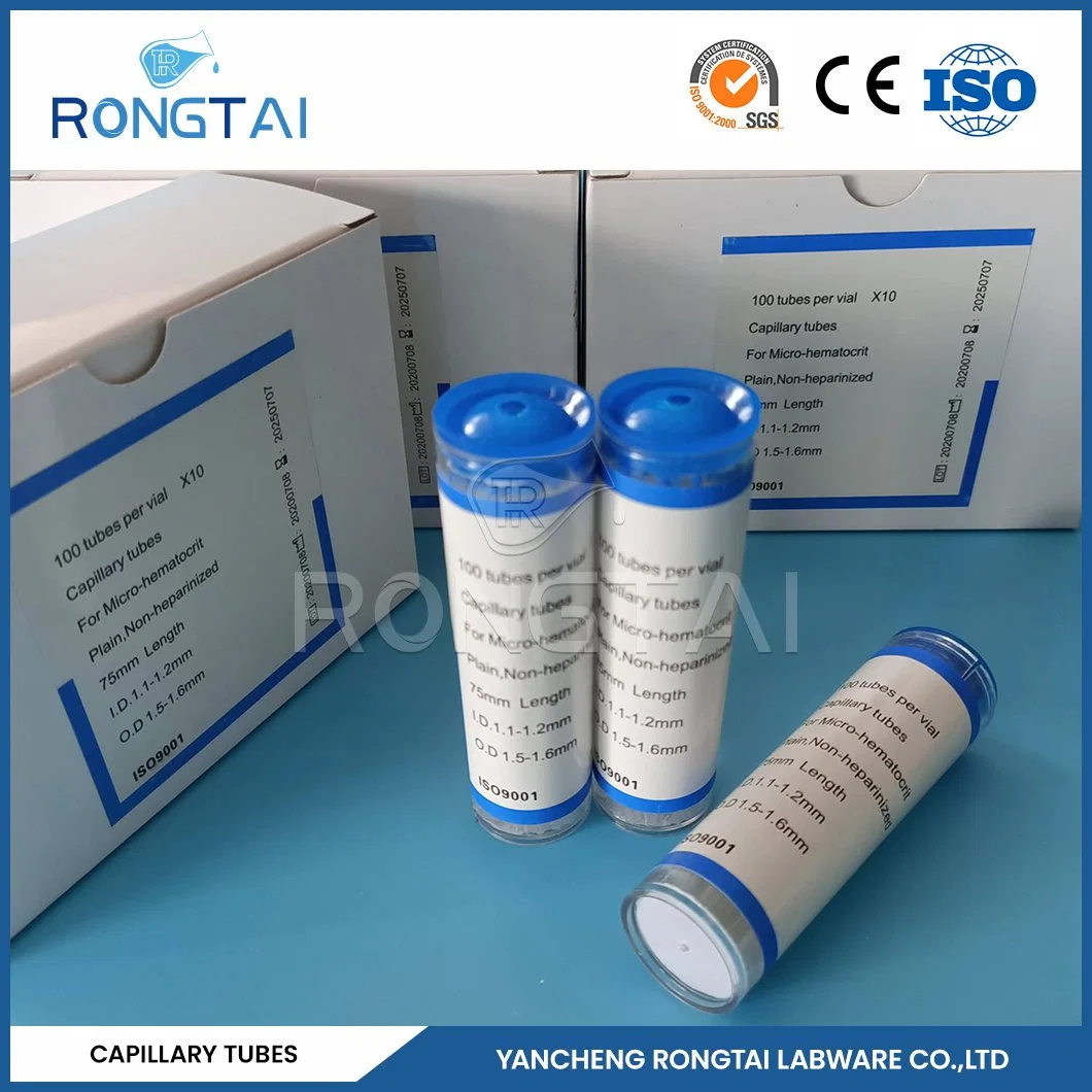 Rongtai Borosilicate Capillary Tube Manufacturing Quartz Glass Transparent Capillary China Nonheparinized Capillary Tubes