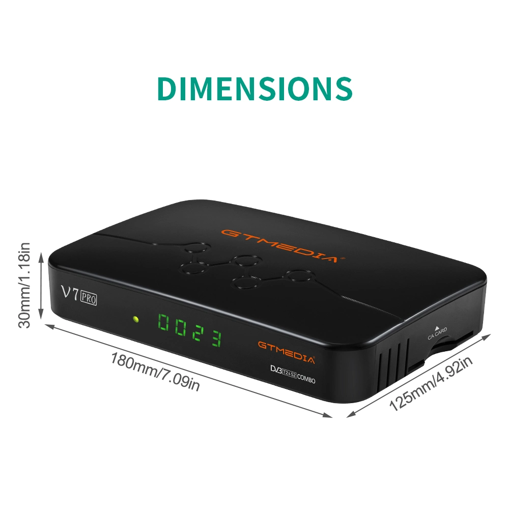 Gtmedia V7PRO DVB-S S2 S2X DVB T T2 2 in 1 Satellite Receiver Set-Top TV Box with Dual Core Hevc