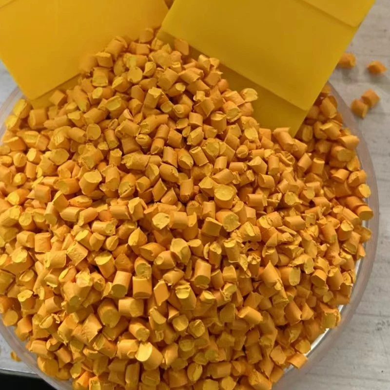 China Masterbatch Manufacturer - Gold Yellow Blown Film Injection Molding PP/PE Pellets at Competitive Prices