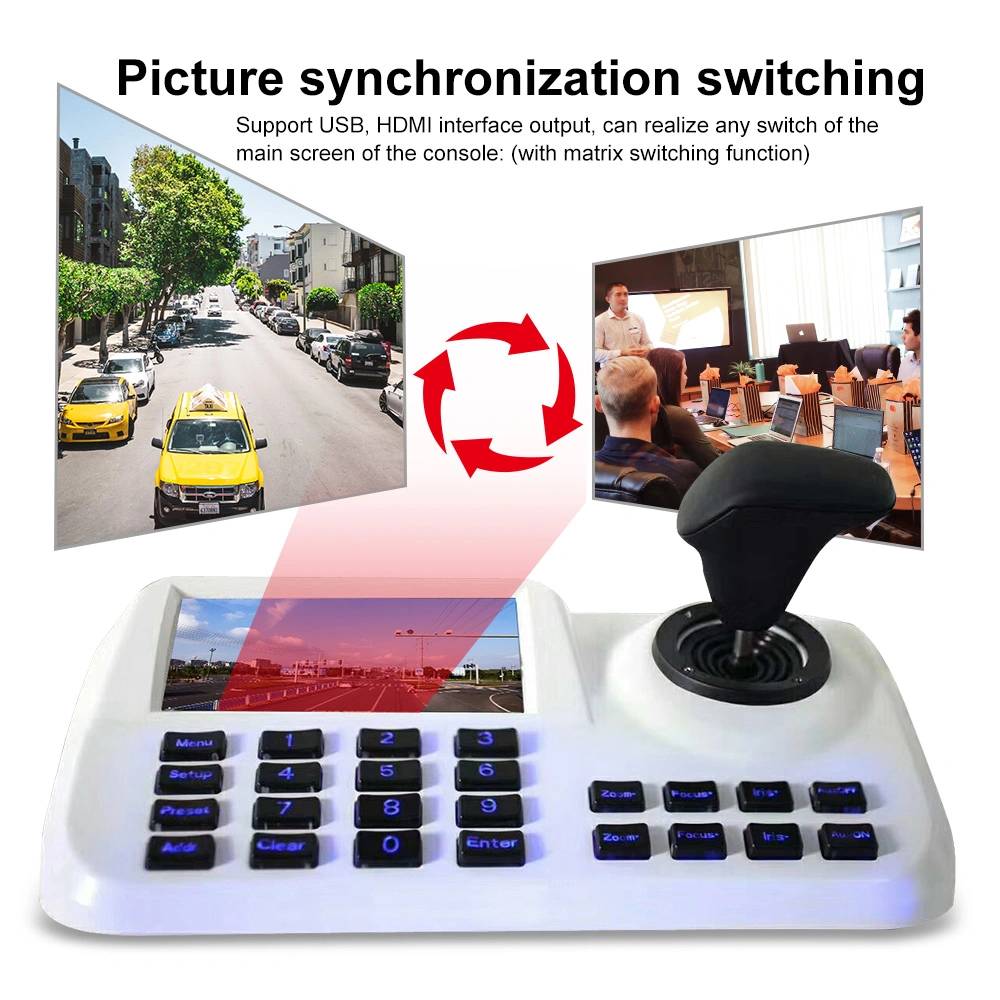 5.0&prime; &prime; HD LCD Display 3D Network Speed Dome Camera Keyboard Controller