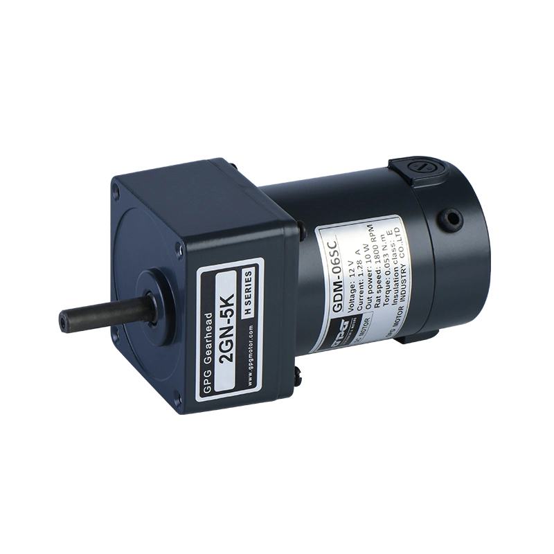 Brushed DC Electric Worm Geared Reduction Motor with Encoder