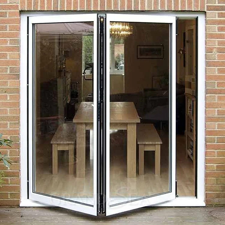 Custom Veranda Exterior Accordion Bifold Door Glass Sliding Patio Bi-Folding Bifold Aluminum Bi Folding Door