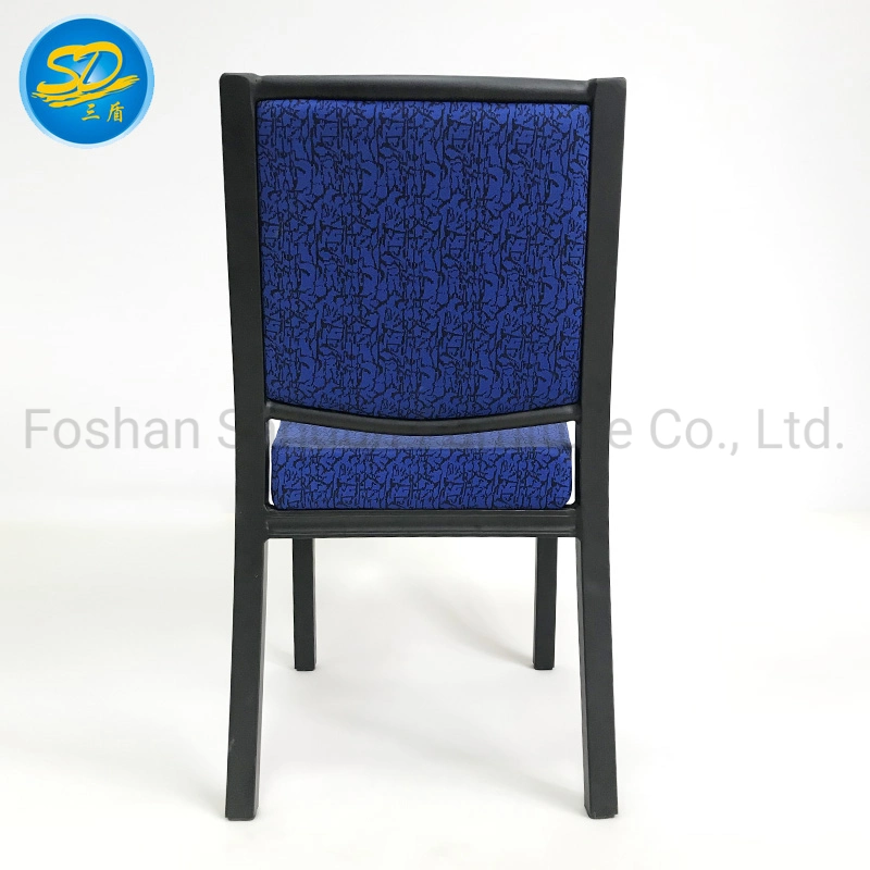 Hot Sale Hotel Restaurant Wood Grain Imitated Metal Aluminum Iron Chair Dining Furniture