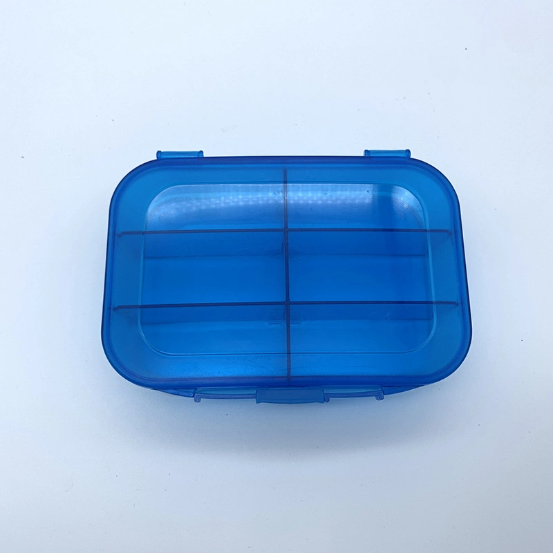 Moisture-Proof 6-Grids Pill Box Tablet Classification Medicine Storage Container with Detachable Partition